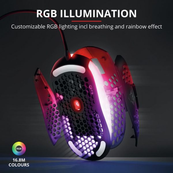 Mouse Trust GXT 960, Graphin Ultra-lightweight Gaming Mouse, negru - imagine 14