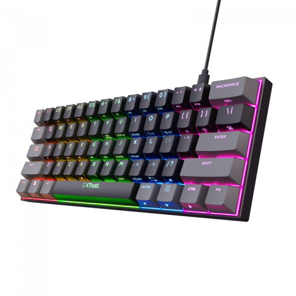 Tastatura mecanica cu fir Trust GXT 867 Acira, USB 2.0.