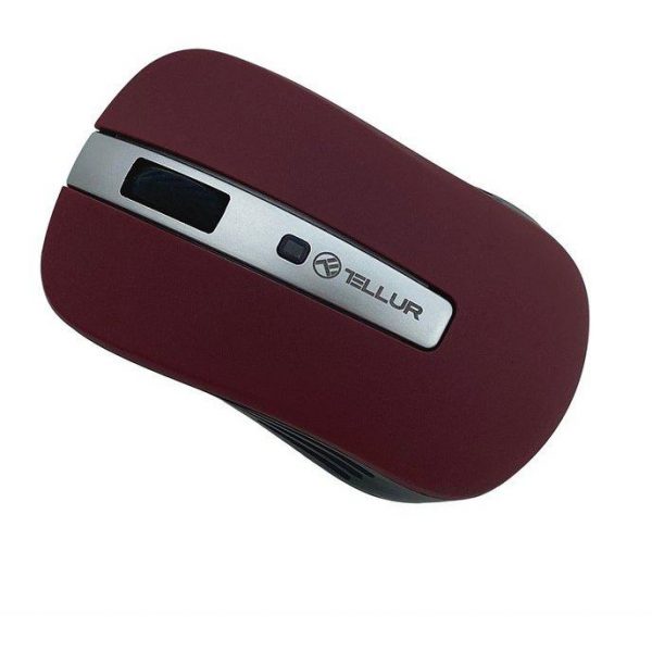 Mouse wireless Tellur Basic, LED, Rosu inchis - imagine 3