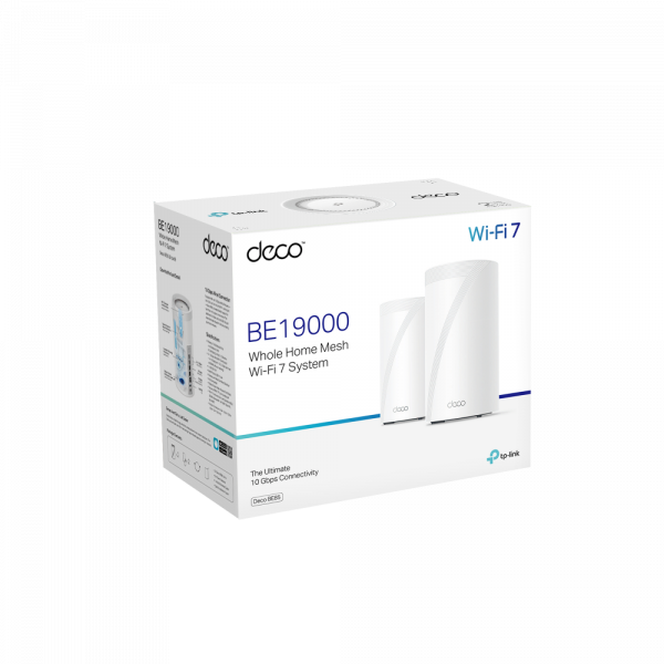 TP-LINK DECO BE85(2-PACK) Sistem Mesh WI-FI 7, BE19000, TRI-BAND, Standarde - imagine 3