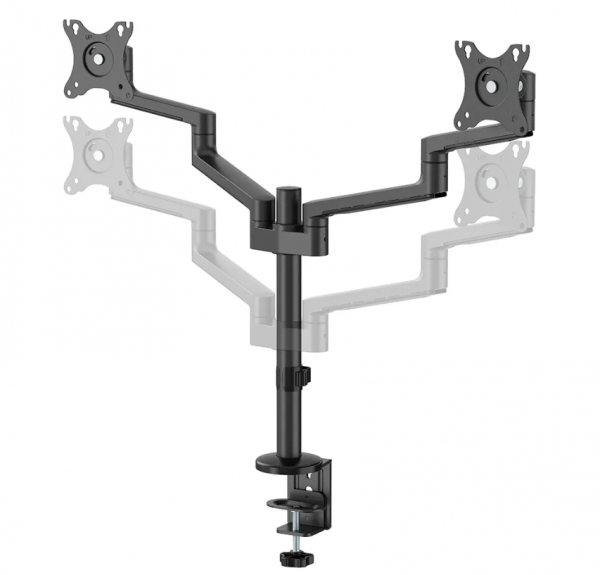 Brat dublu monitor Neomounts DS60-425BL2; pentru display-uri cu diagonale 17"-27", - imagine 3