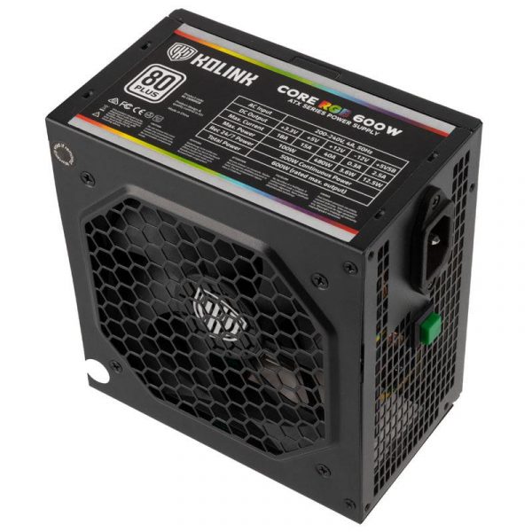 Sursa Kolink Core RGB 80 PLUS adaptor 600 W - imagine 3
