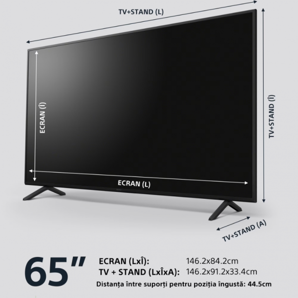 Televizor Sony BRAVIA LED 65X75WL, 164 cm, Smart Google TV, - imagine 3