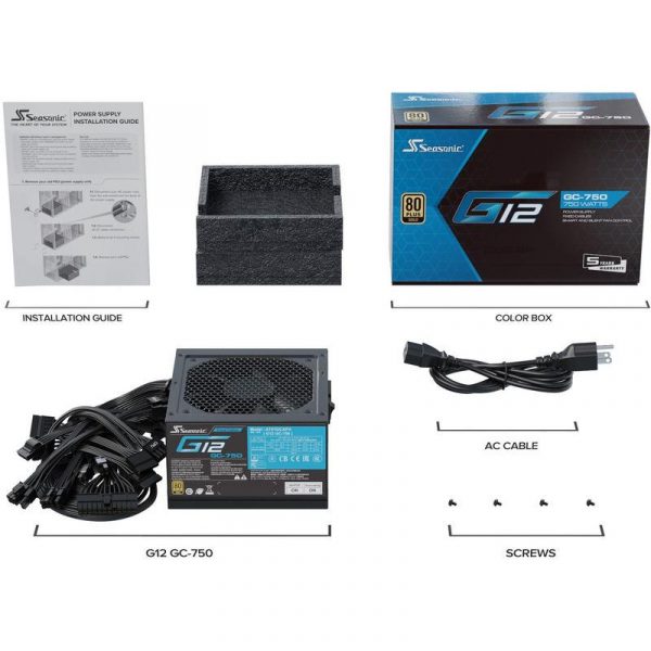 Sursa Seasonic G12 GC-750 80+ Gold 750W, ATX - imagine 6