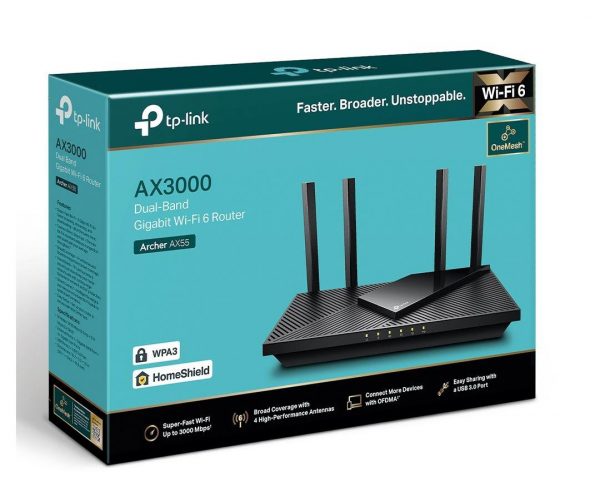 TP-Link Wireless Router, ARCHER AX55 ;WI-FI 6 ,dual band AX3000 - imagine 5