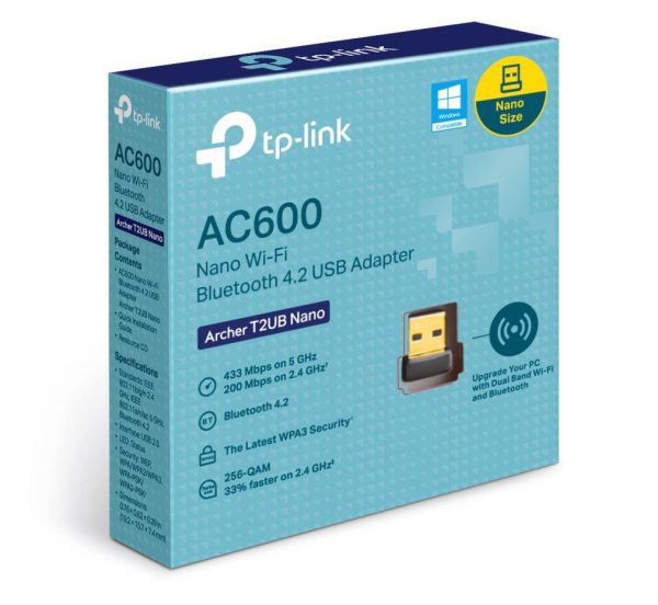 Adaptor wireless TP-Link, ARCHER T2UB NANO; AC600 Dual-band, USB 2.0; - imagine 3