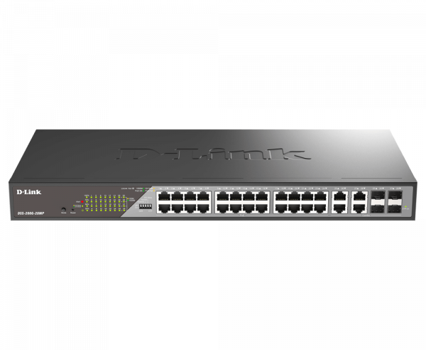 D-Link Switch DSS-200G-28MP,24 x 10/100/1000 Mbps PoE, 4 x Combo - imagine 5