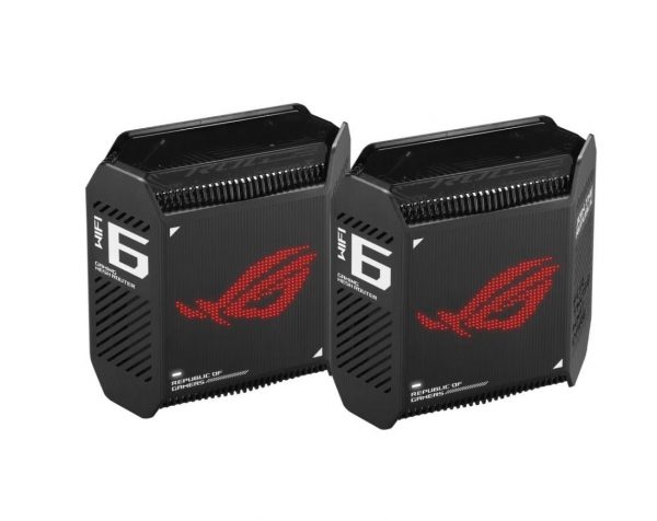 Kit Routere Wireless Asus GT6(B-2-PK)Black, tri-band, WI-FI 6, Standard retea: