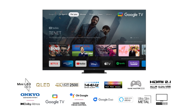 Televizor TCL QLED 65C935, 164 cm (65"), Smart Google TV, - imagine 3