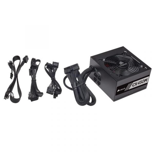 Sursa Corsair CX-M Series CX450M, semi-modulara, 80 Plus Bronze, 450W