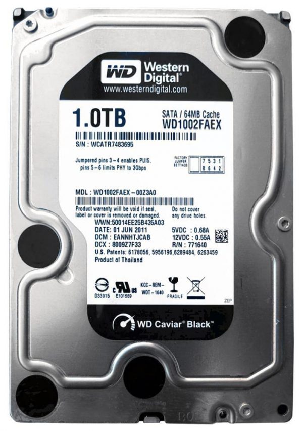 HDD  WD Black 1TB SATA-III 7200rpm 64mb