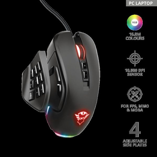 Mouse Trust GXT 970, Gaming Mouse, negru - imagine 9