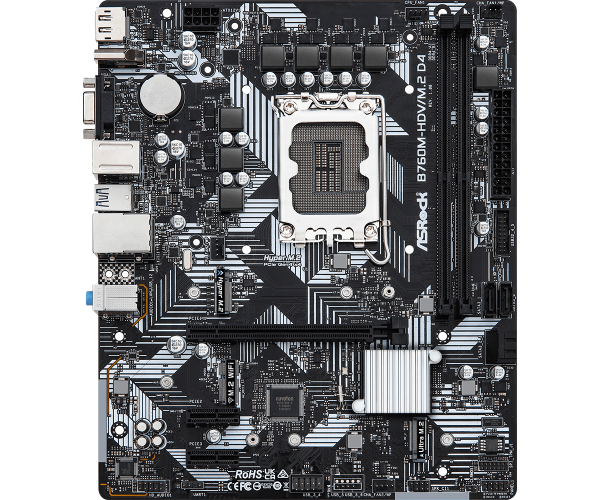 Placa de baza Asrock B760M-HDV/M.2 DDR4, 2x DDR4 - imagine 3