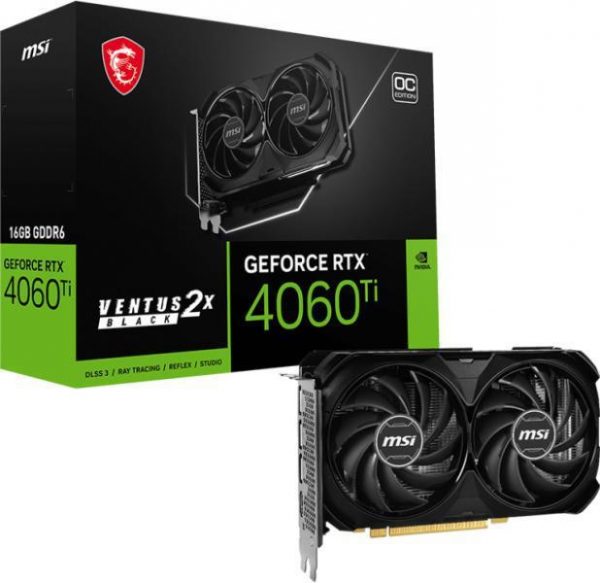 Placa Video MSI GeForce RTX™ 4060 Ti VENTUS 2X BLACK