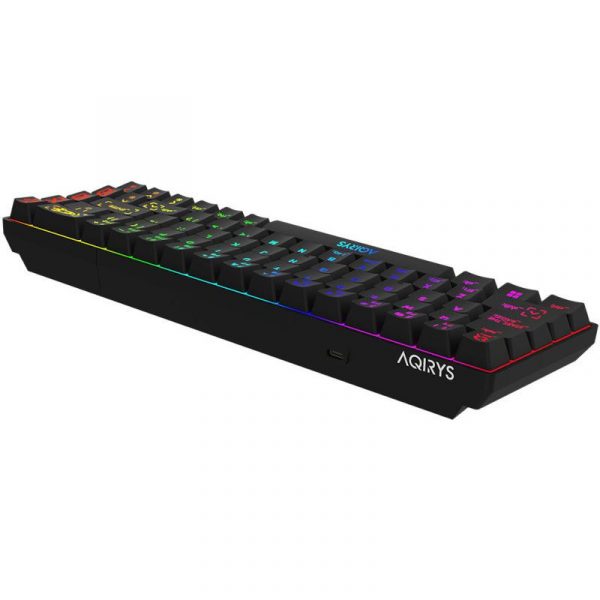 Tastatura mecanica 65% AQIRYS Mira, wireless/bluetooth/wired, switch-uri Outemu Red, 68 - imagine 5