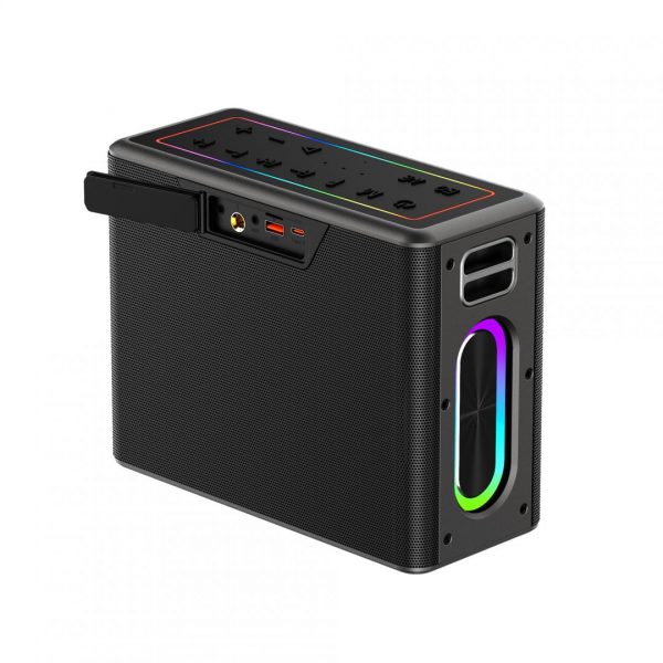Boxa portabila Akai cu 2 micfrofoane wireless IPX6-80W - imagine 3