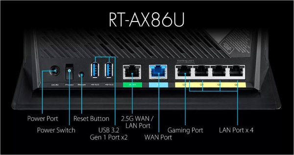 Router Wireless Asus RT-AX86U PRO, AX5700, dual-band, WI-FI 6, compatibil - imagine 5