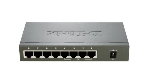 Switch D-Link DES-1008PA, 8 porturi 10/100Mbps,  4 porturi PoE