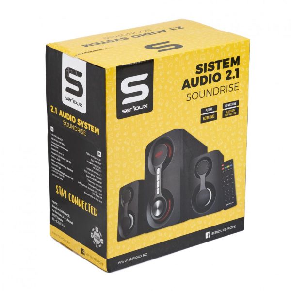 Boxe Serioux 2.1 SoundRise 2160W, putere totala 60W RMS, tip - imagine 7