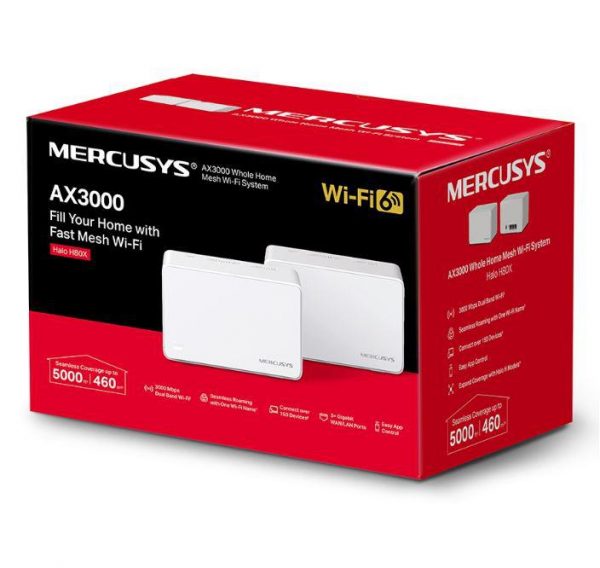 Mercusys AX3000 Whole Home Wi-Fi system HALO H80X(2-PACK),wi-fi 6 Dual-Band, - imagine 6