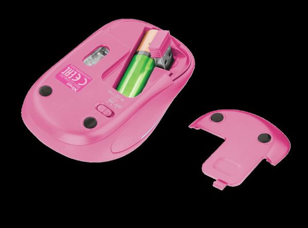 Mouse Trust Yvi FX, Wireless, roz - imagine 5