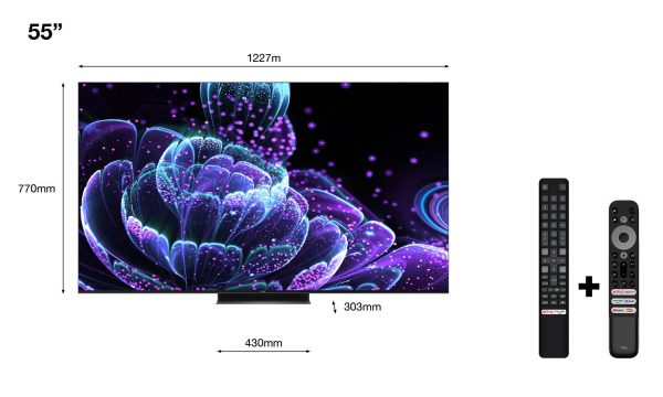 Televizor TCL QLED 55C835, 139 cm (55"), Smart Google TV, - imagine 4