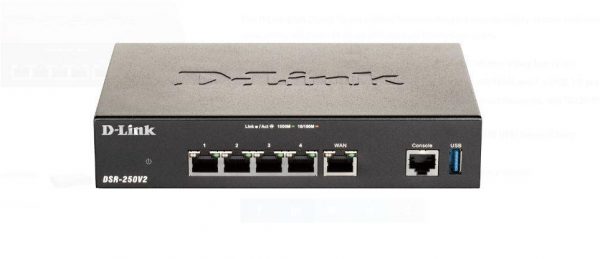 D-Link DSR-250v2 5 Port Gigabit VPN Router, interfata: 1 x - imagine 4