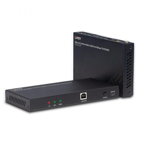 Lindy LY-38343 KVM Extender 100m Cat.6 HDMI 4K60, Audio, IR