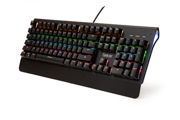 Tastatura Spacer SPKB-MK-01 cu fir, USB, switch-uri mecanice albastre, 50 - imagine 5