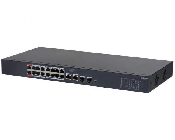 Switch Dahua 18 porturi, gigabit, 2 porturi SFP, 16 porturi - imagine 3
