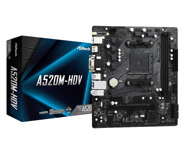 Placa de baza ASRock A520M-HDV, Socket AM4