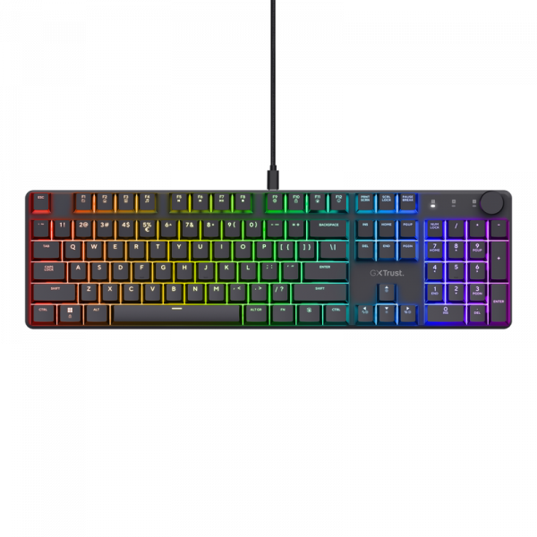 Tastatura mecanica Trust GXT 866 Torix cu fir, swtich linear,