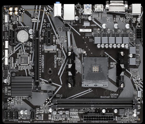 Placa de baza Gigabyte A520M H, Socket AM4 - imagine 3