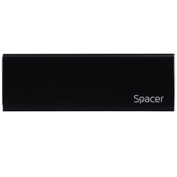 Rack extern Spacer SSD M.2 USB-C negru - imagine 3