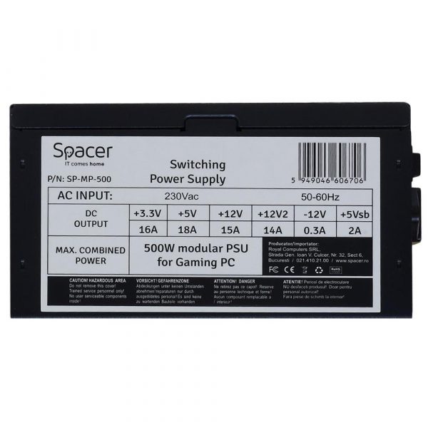 Sursa Spacer ATX Modulara 500W - imagine 3