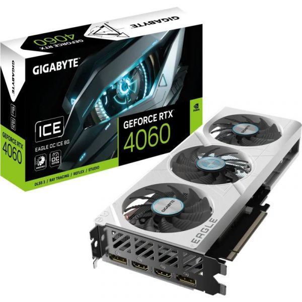 Placa video GIGABYTE GeForce RTX 4060 EAGLE OC ICE 8GB