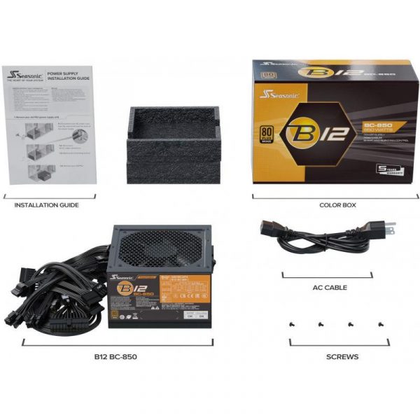 Sursa Seasonic B12 BC-850 80+ Bronze 850W - imagine 6