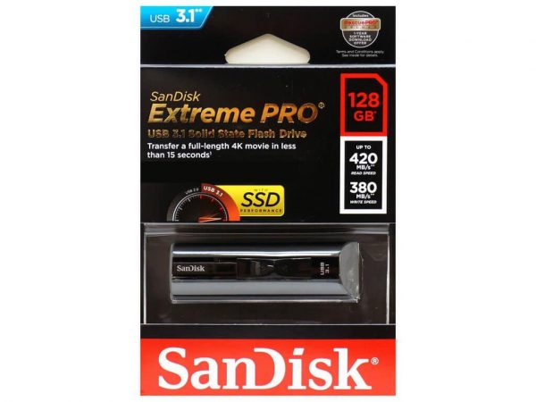 Memorie USB Flash Drive SanDisk Extreme PRO, 128GB, USB 3.1 - imagine 5