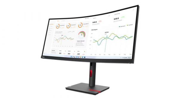 Monitor Lenovo ThinkVision T34w-30, 34" (3440x1440) WLED, Anti-glare, Curvature: 1500R, - imagine 5