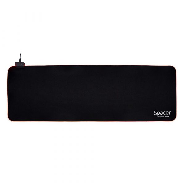 Mousepad Spacer RGB gaming, cauciuc si material textil, 900 x - imagine 4