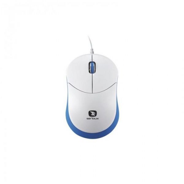 Mouse Serioux cu fir, optic, Rainbow 680, 1000dpi, albastru, ambidextru