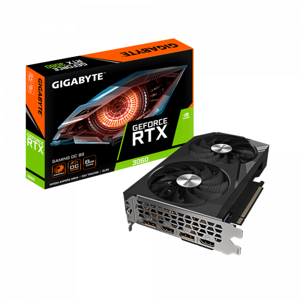 Placa Video GIGABYTE GeForce RTX 3060 GAMING OC 8GB GDDR6