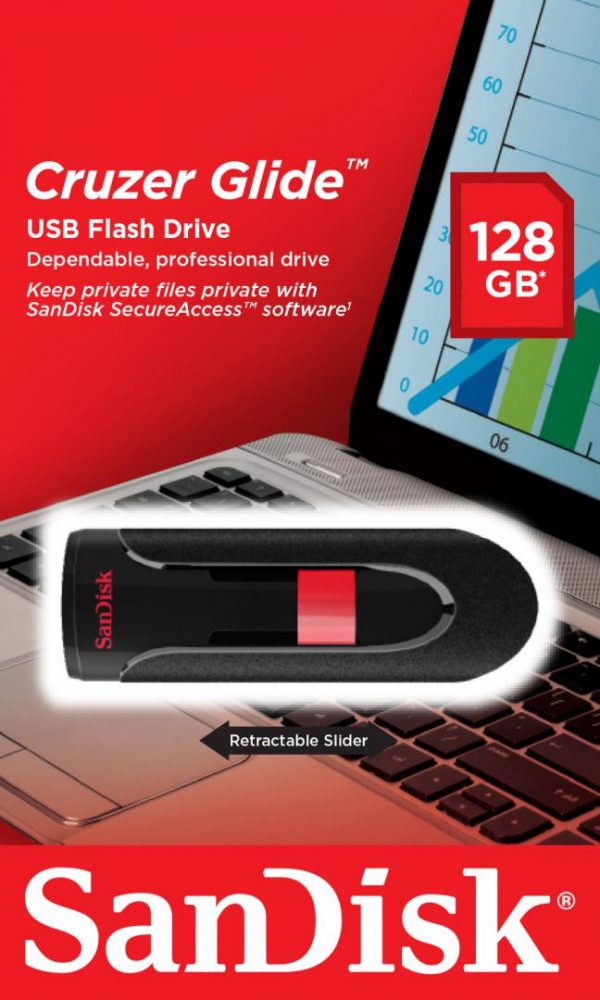 Memorie USB Flash Drive SanDisk Cruzer Glide, 128GB, USB 2.0 - imagine 4