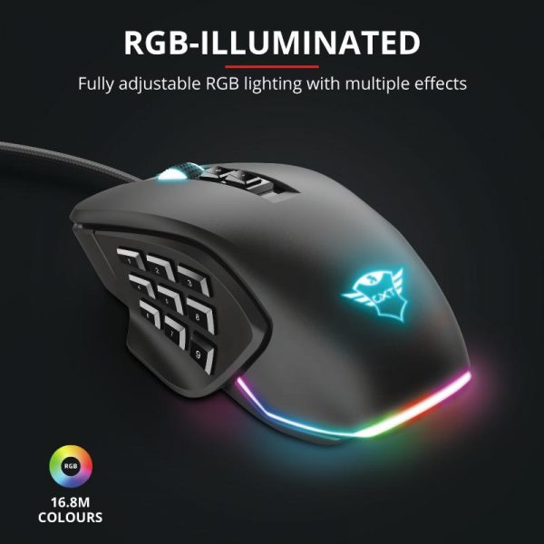 Mouse Trust GXT 970, Gaming Mouse, negru - imagine 12