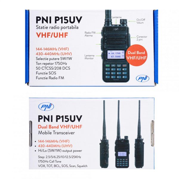 Statie radio portabila VHF/UHF PNI P15UV dual band, PNI-P15UV, 144-146MHz/430-440Mhz, - imagine 10