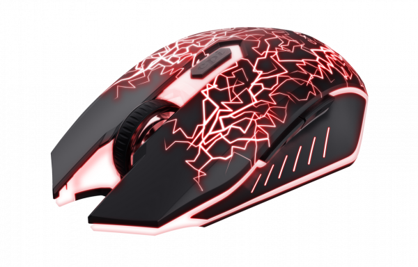 Mouse Trust Basics gaming wireless, 2000 DPI, negru