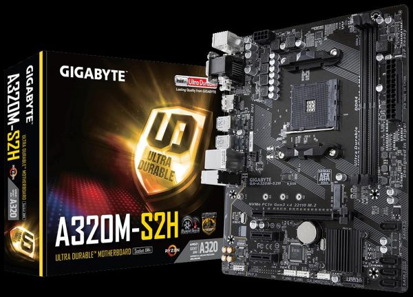 Placa de baza Gigabyte, GA-A320M-S2H, Socket AM4