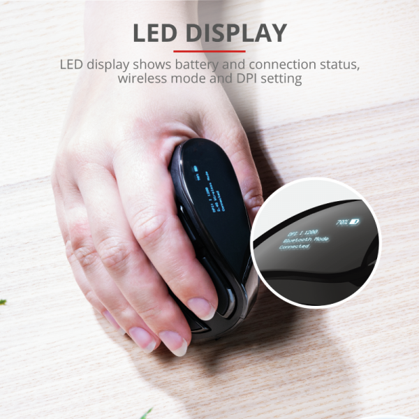 Mouse Trust Voxx, Rechargeable Ergonomic Wireless, negru - imagine 9