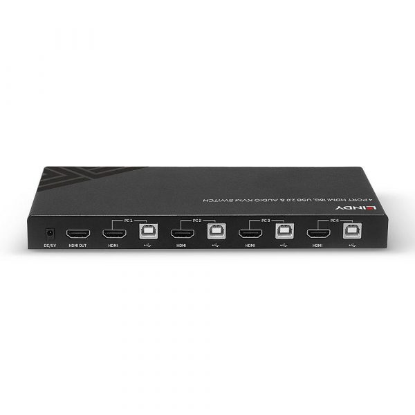 Lindy LY-32810 KVM Switch 4  Port HDMI 4096x2160@60Hz, USB