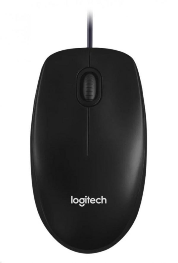 Mouse Logitech M100, optic, interfata USB, rezolutie 1000 DPI, negru